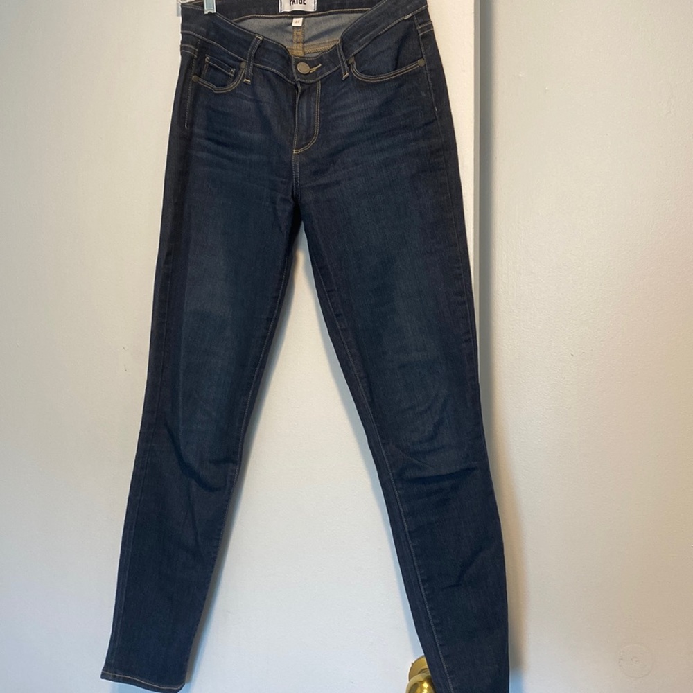Paige dark denim straight jeans